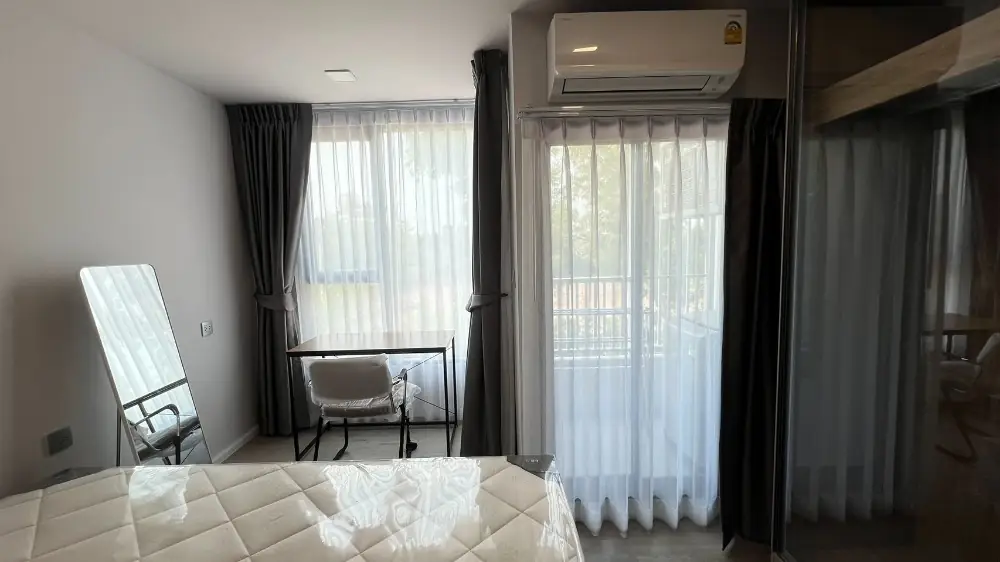ให้เช่า คอนโด ใกล้ ม.กรุงเทพ Kave Town colony 1 Bedroom ขนาด 25.28 ตรม ตึก C ชั้น 3 ราคา 12,500 บาท ห้องใหม่ เฟอร์ครบ พร้อมอยู่ 2