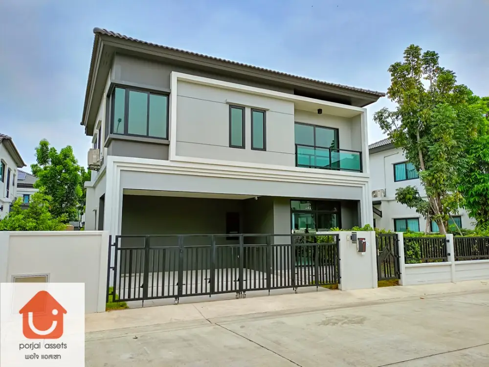 ✨ขายบ้านเดี่ยวหรู 🏡 แกรนด์ บริทาเนีย วงแหวน-รามอินทรา บ้านเดี่ยว 2 ชั้น แบบ 4 ห้องนอน🛏️ ขนาด 52.2 ตร.วา 📍ติดถนนคู่ขนานกาญจนาภิเษก ใกล้ทางด่วนจตุโชติ