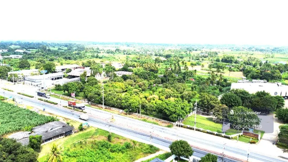 ขาย ที่ดิน 19-0-58 ไร่ อ.ท่ามะกา จ.กาญจนบุรี ริมถนน แสงชูโต 6 เลน รถวิ่งไปมาตลอด ถนนหน้าที่ดินกว้าง 6 เลน รถบรรทุก รถใหญ่ เข้าออกสะดวก ที่ดินหน้ากว้างติดถนน 136ม. 3