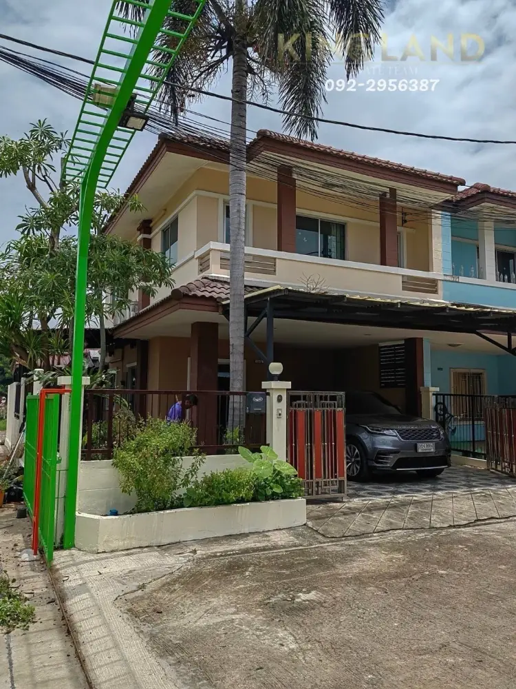 ให้เช่าทาวน์โฮมจามจุรี พาร์ค ทาวน์โฮม สุขาภิบาล5 3 ห้องนอน 2 ห้องน้ำ 2 ชั้น จอดรถ 2 คัน #เลี้ยงสัตว์ได้ ราคาเช่า 17,000 /เดือน #รวมค่าส่วนกลาง #หลังมุม