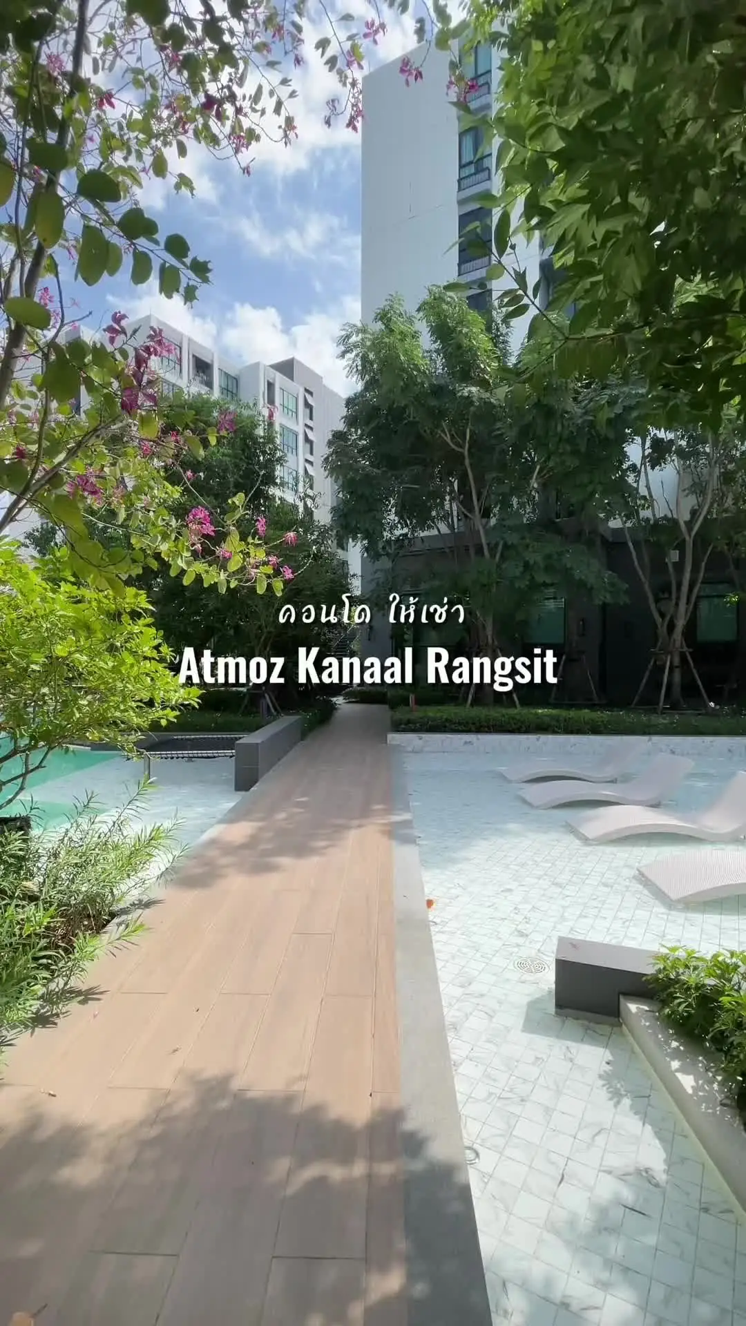 พร้อมเข้าอยู่สิงหาคมนี้ค่า 🤩 คอนโดใหม่ให้เช่า Atmoz Kanaal Rangsit 🏢✨💕ตกแต่งครบ พร้อมอยู่ มี shuttle bus รับ-ส่ง ม.รังสิต, ฟิวเจอร์พาร์ค 🌳🌿 2