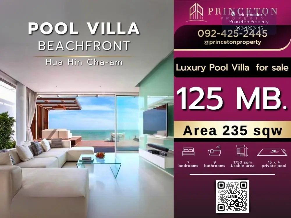 Luxury Pool Villa Beachfront Hua Hin Cha-am for sale  ขายบ้านติดทะเลหัวหิน ชะอำ