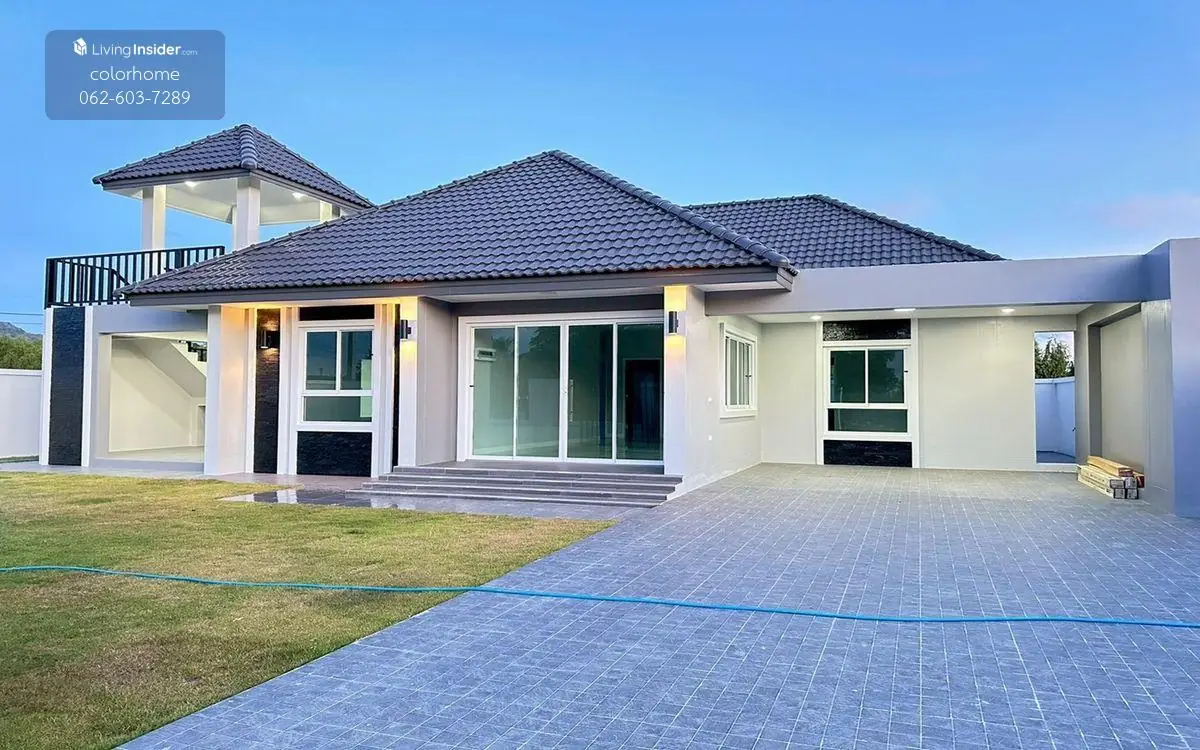 ขายบ้านเดี่ยว โครงการเศรษฐศิริ วิลเลจ ชะอำ ต.เขาใหญ่ อ.ชะอำ จ.เพชรบุรี ใกล้สวนน้ำ ซานโตโรนี่ ใกล้ทะเลชะอำเพียง 10 นาที
