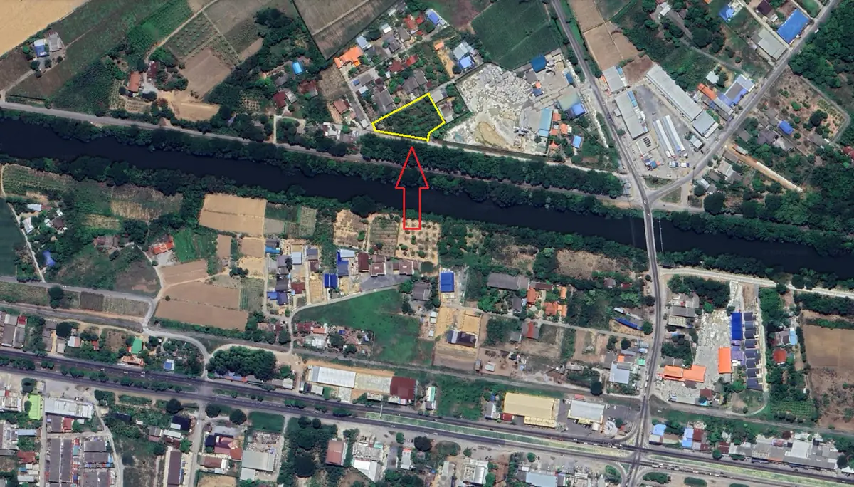 ขายที่ดิน อ.ท่าม่วง จ. กาญจนบรี เพียง 10 กิโล จากตัวเมือง และ จากทางขึ้น Motorway m81 ขนาดพื้นที่ 1 ไร่ 2 งาน 84 ตร.ว 2