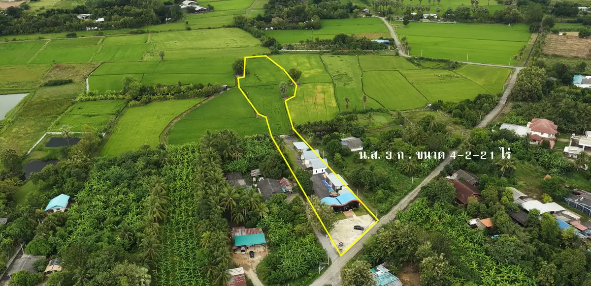 ที่ดินพร้อมคาเฟ่และบ้านพัก 4-2-21 ไร่ วิวภูเขา–ทุ่งนา ใจกลางแก่งเสี้ยน เมืองกาญจนบุรี โอกาสสร้างรายได้หลักแสน–หลักล้านต่อเดือนเหมาะพัฒนาเป็นรีสอร์ต โฮมสเตย์ คาเฟ่วิวเขา หรือจุดเช็กอินท่องเที่ยวสไตล์ธรรมชาติไม่ต้องไปไกลถึงภาคเหนือ ก็ได้วิวเขาแท้–ทุ่งนาแท้ 3