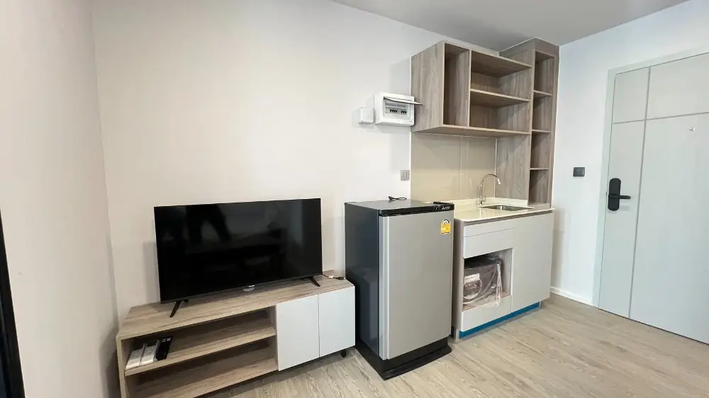 ให้เช่า คอนโด ใกล้ ม.กรุงเทพ Kave Town colony  1 Bedroom ขนาด 25.28 ตรม ตึก C ชั้น 3  ราคา 12,500 บาท ห้องใหม่ เฟอร์ครบ พร้อมอยู่