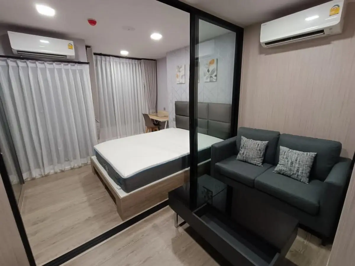 🔥🔥ให้เช่า พร้อมอยู่ Kave town Colony ห้อง 1 Bedroom ตึก B ชั้น 5 ขนาด 25.09 ตรม. วิวสระว่ายน้ำ ใกล้ ม.กรุงเทพ 🔥🔥