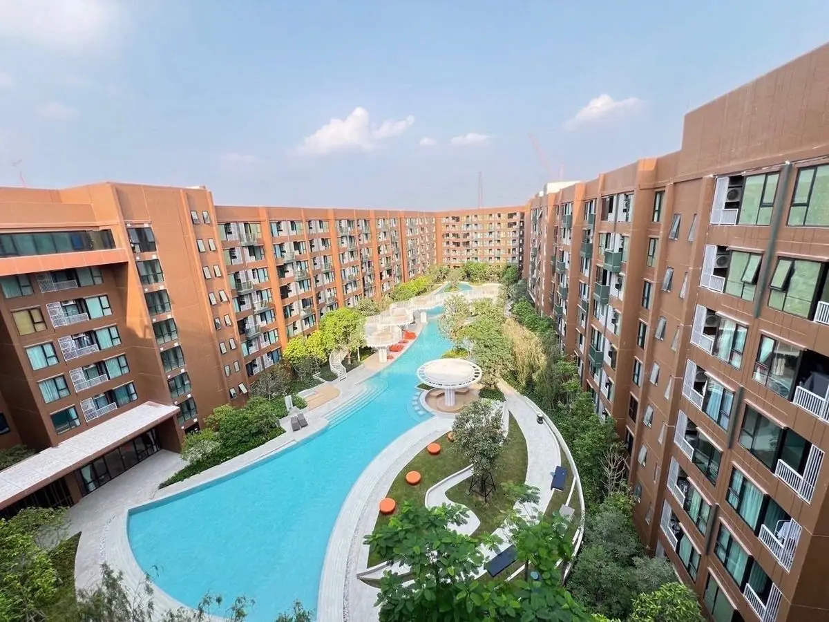 ให้เช่า Kave town Colony ข้างม.กรุงเทพ ตึก C ชั้น 8 ขนาด 28 ตร.ม วิวสระสวยๆ🩵🏖️🧜🏻♂️ 2